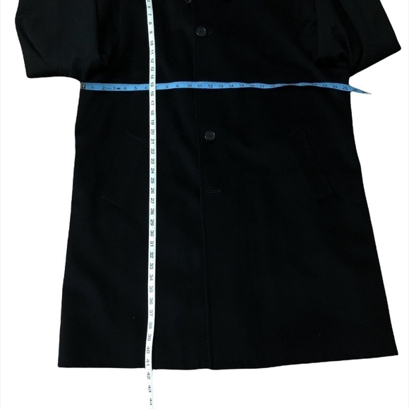 LORO PIANA BROOKS BROTHERS Long Overcoat Men's 48L Black 100% Wool Storm System - Picture 7 of 13